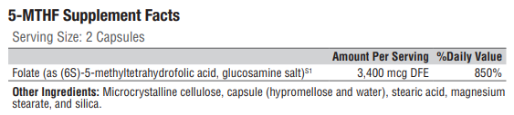 5-MTHF 60 Capsules - myvibrantstore