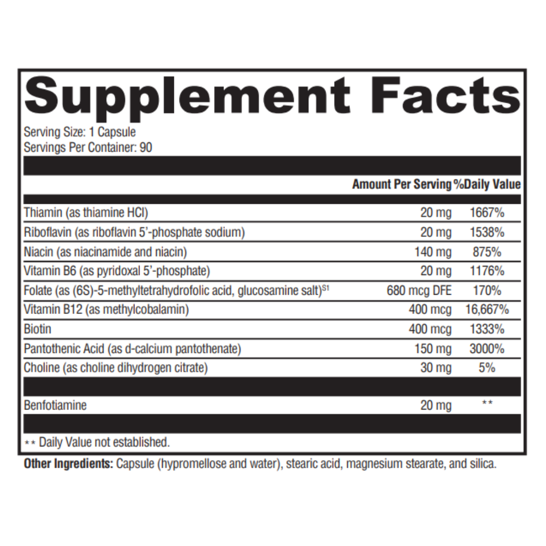 Methylated B Complex with Choline - myvibrantstore