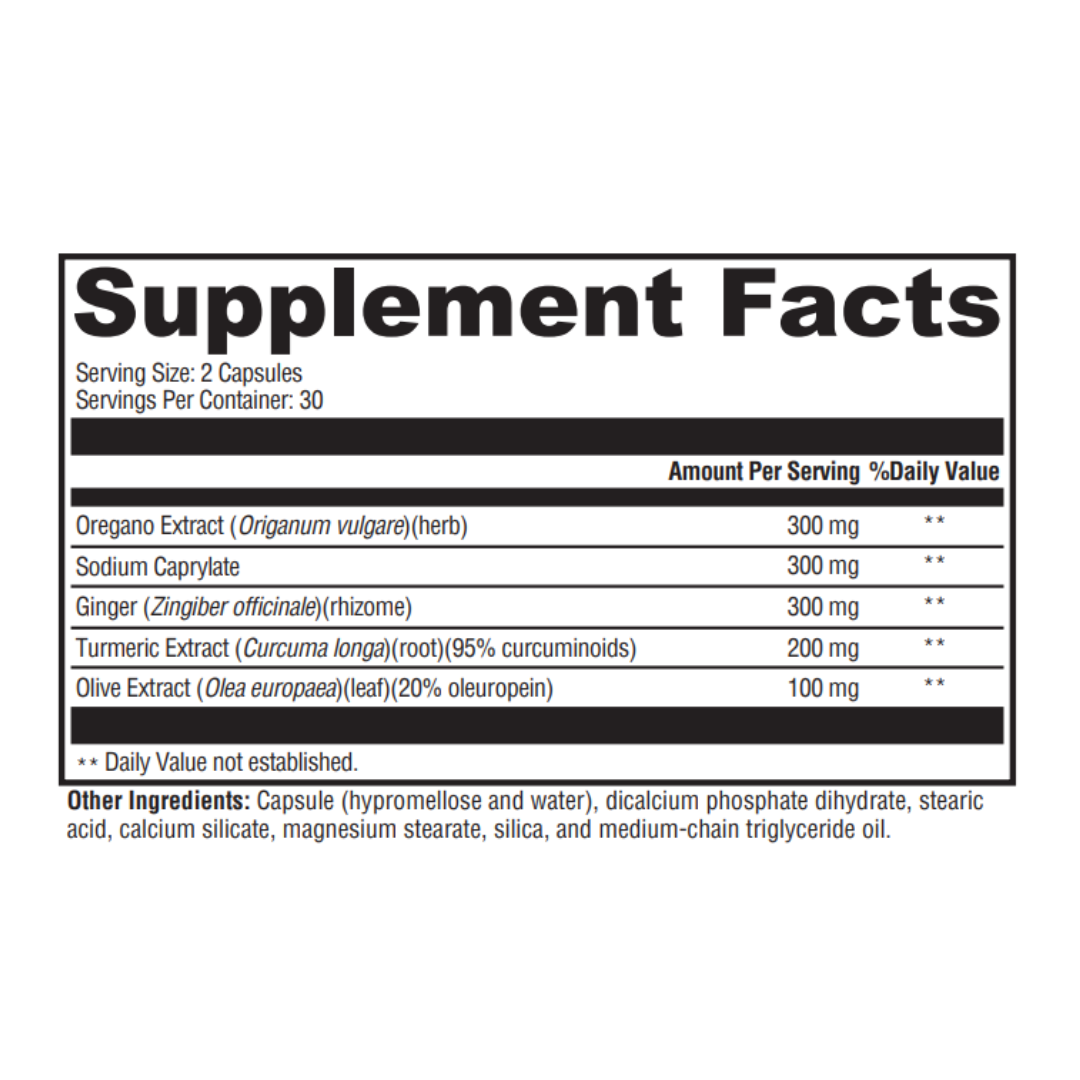Oregano and Caprylic Acid Candida Yeast Xpel - myvibrantstore