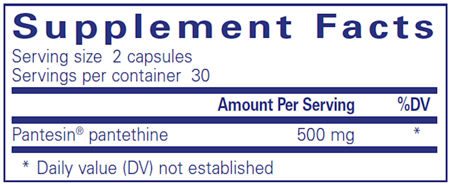 Pantethine 250 mg 60 caps - myvibrantstore
