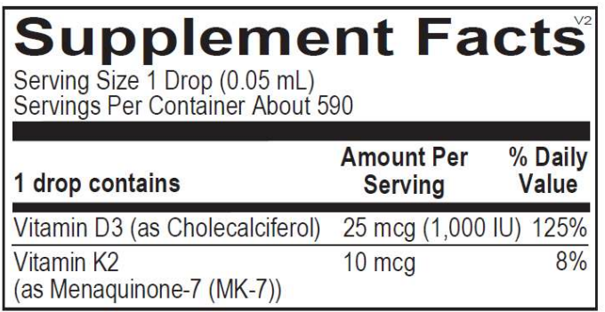 Vitamin K2 with D3 Liquid - myvibrantstore