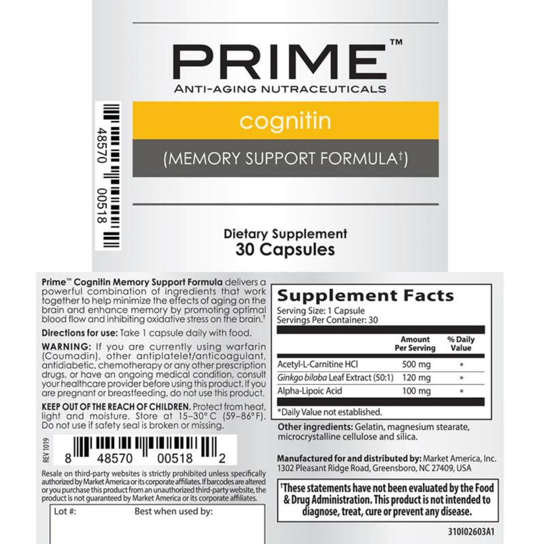 nutraMetrix® Prime™ Cognitin Memory Support Formula - myvibrantstore