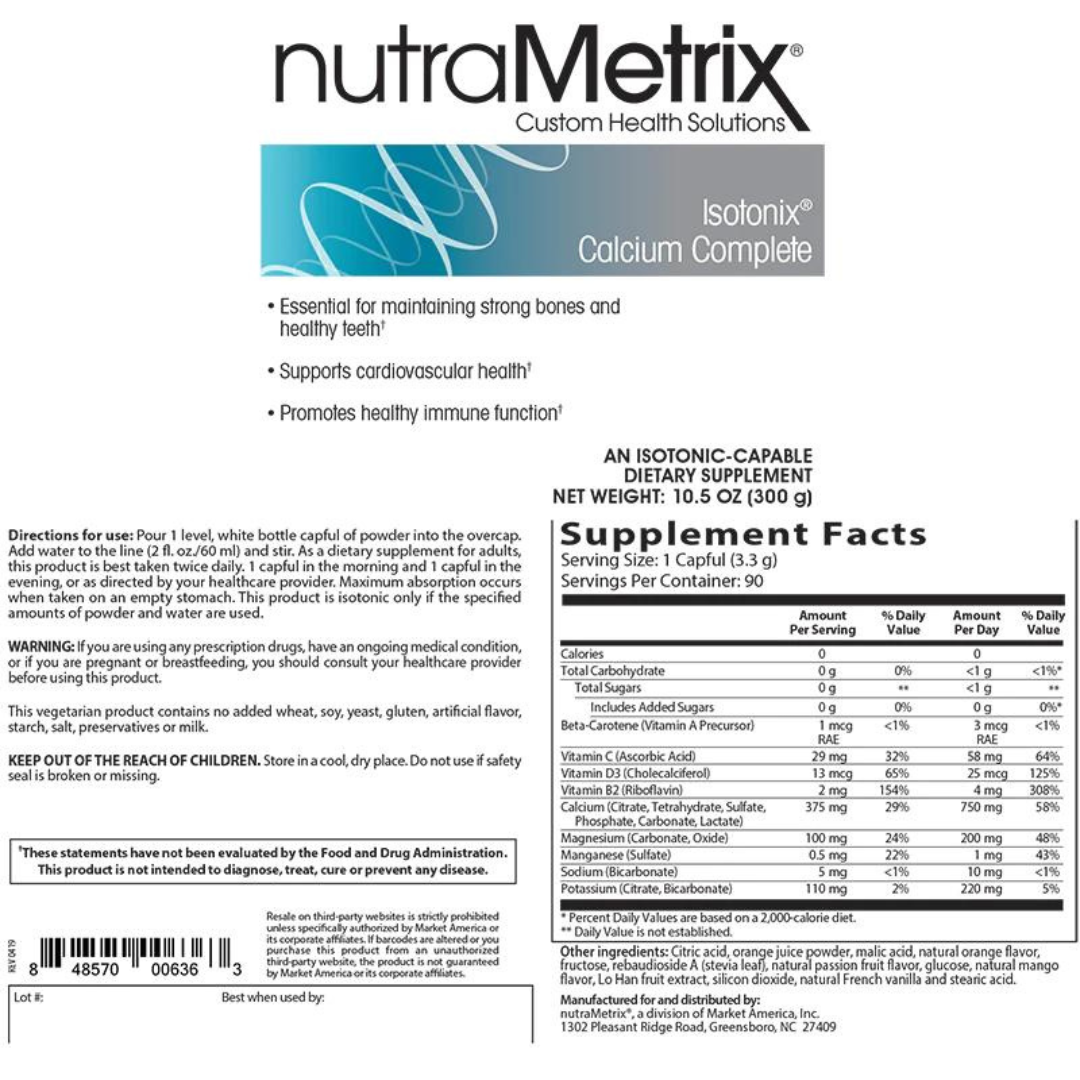 nutraMetrix Isotonix® Calcium Complete - myvibrantstore