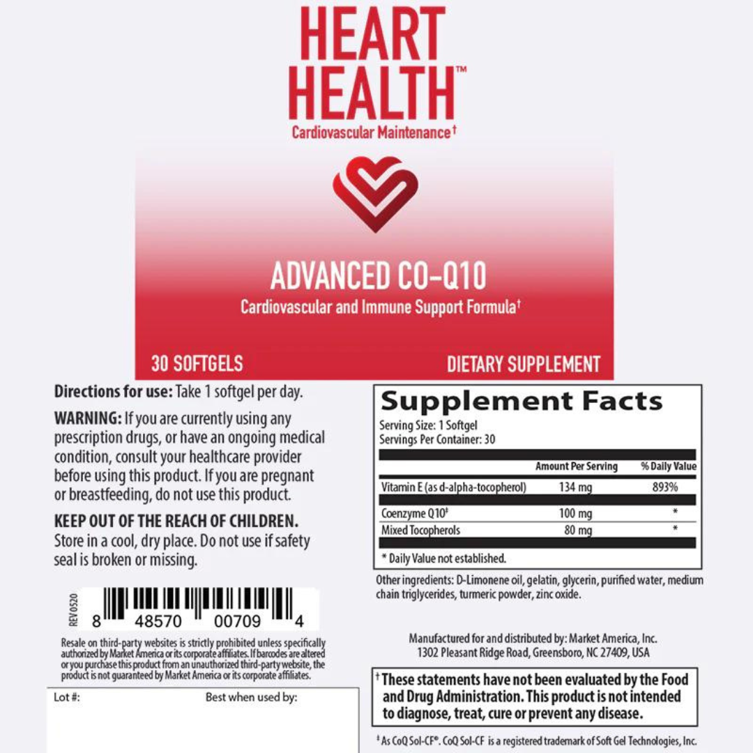 Heart Health™ Advanced Co-Q10 - myvibrantstore