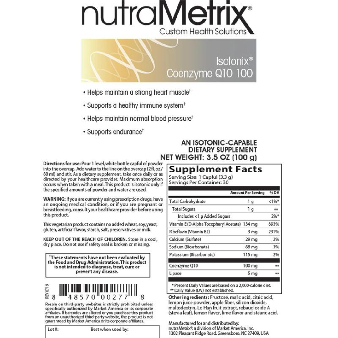 nutraMetrix Isotonix® Coenzyme Q10 - myvibrantstore