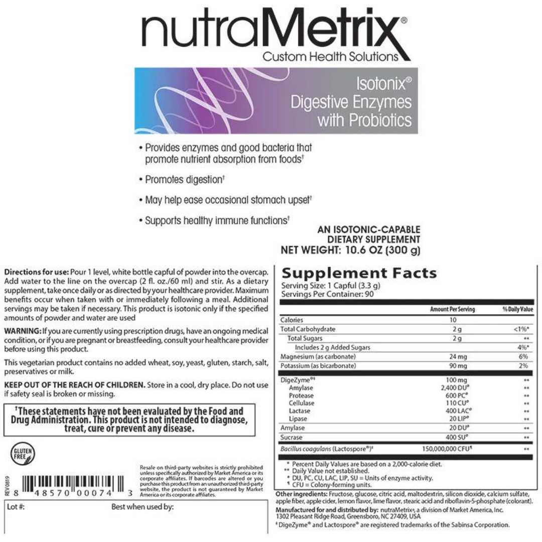 nutraMetrix Isotonix® Digestive Enzymes with Probiotics - myvibrantstore